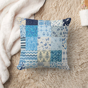 All Blue Cheat Quilt Pattern 2025 Cushion