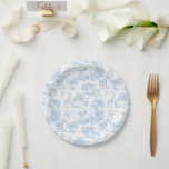 All Blue Toile Safari Animal Baby Boy Shower Paper Plate<br><div class="desc">🌿🦁 Welcome to the Wild – A Baby Boy is on the Way! 🦒🌿 Celebrate the arrival of your little bundle of joy with an adorable touch of nature! Our All Blue Toile Safari Animal Baby Boy Shower Invitation is the perfect way to invite family and friends to join in...</div>