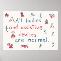 "All bodies are normal" disability poster