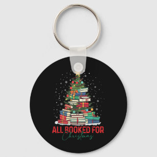All Booked For Christmas Book Christmas Tree Light Key Ring