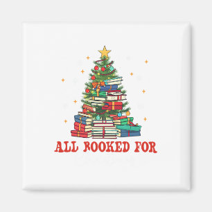 All Booked For Christmas Book Christmas Tree Light Magnet
