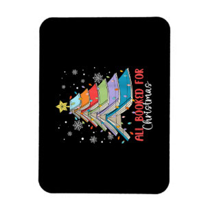 All Booked For Christmas Book Christmas Tree Light Magnet