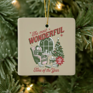 All Booked for Christmas Book The Most Wonderful  Ceramic Ornament