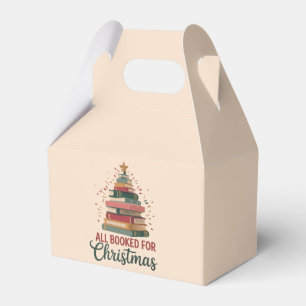 All Booked for Christmas Book Tree Xmas Teacher Favour Box