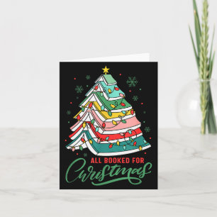 All Booked For Christmas Book Xmas Tree Lights Rea Card
