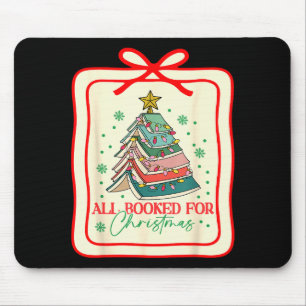 All Booked For Christmas Coquette Bow Tree Lights  Mouse Pad