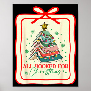 All Booked For Christmas Coquette Bow Tree Lights  Poster