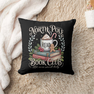 All Booked for Christmas Coquette Xmas Book Club  Cushion