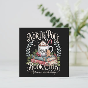 All Booked for Christmas Coquette Xmas Book Club Holiday Card