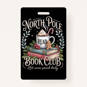 All Booked for Christmas Coquette Xmas Book Club ID Badge