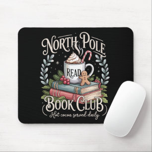 All Booked for Christmas Coquette Xmas Book Club Mouse Pad