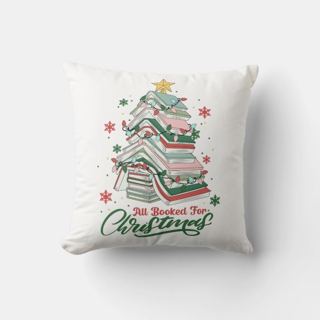 All Booked For Christmas Cushion (Front)