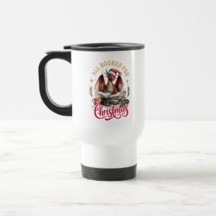 All Booked for Christmas Dragon  Travel Mug