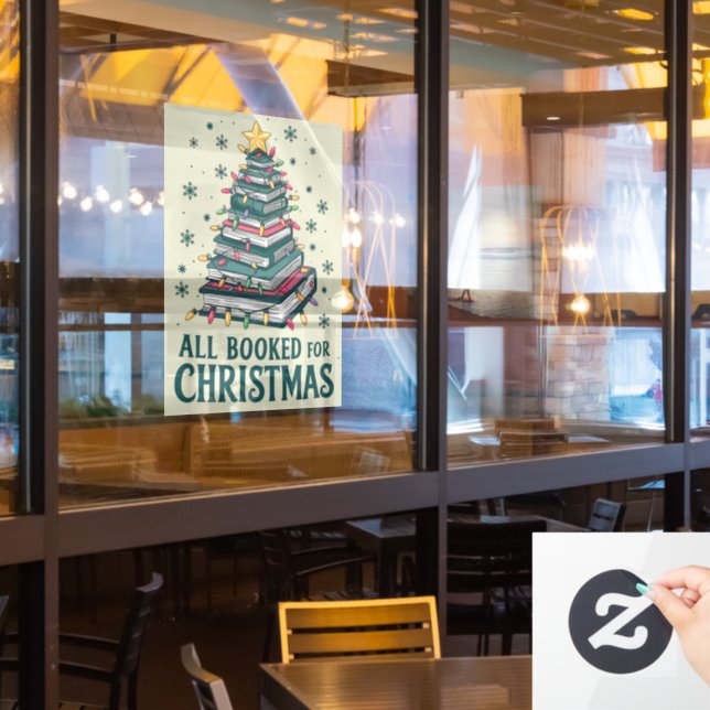 All Booked For Christmas Gift for Librarian Lover (Restaurant Window)