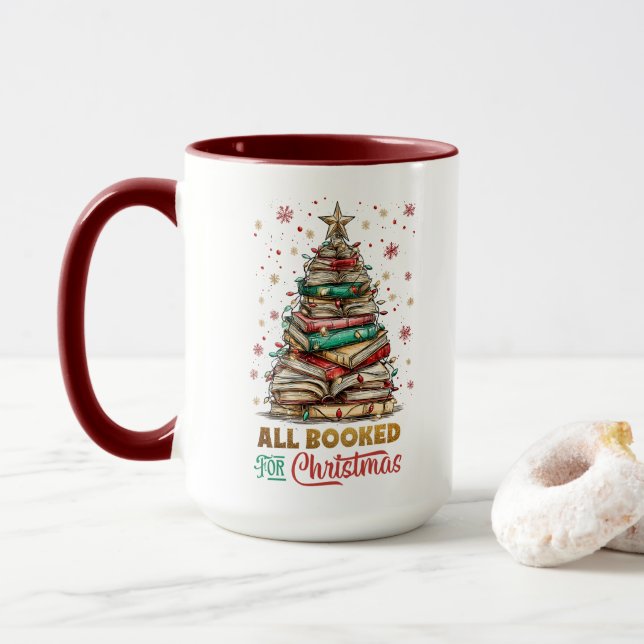 All Booked for Christmas  Mug (With Donut)