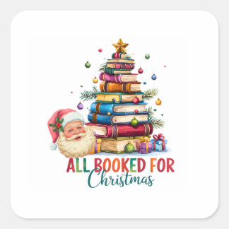 All Booked for Christmas Sticker | Festive Gift
