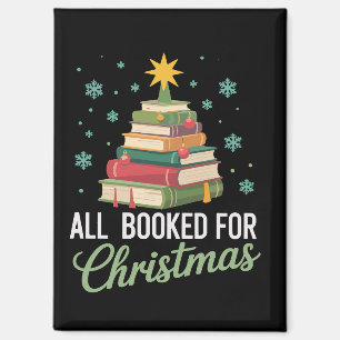 All Booked For Christmas Tree Books Teacher Xmas  Magnet