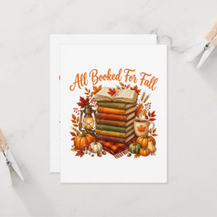 All Booked for Fall Books Coffee Cosy Autumn Invitation