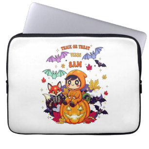 All Booked For Halloween  Teacher Ghost Laptop Sleeve