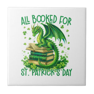 All Booked for St Patrick's Day Ceramic Tile