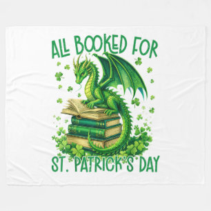 All Booked for St Patrick's Day Fleece Blanket