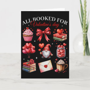 All Booked For Valentine Coquette Bow Girl Women T Card