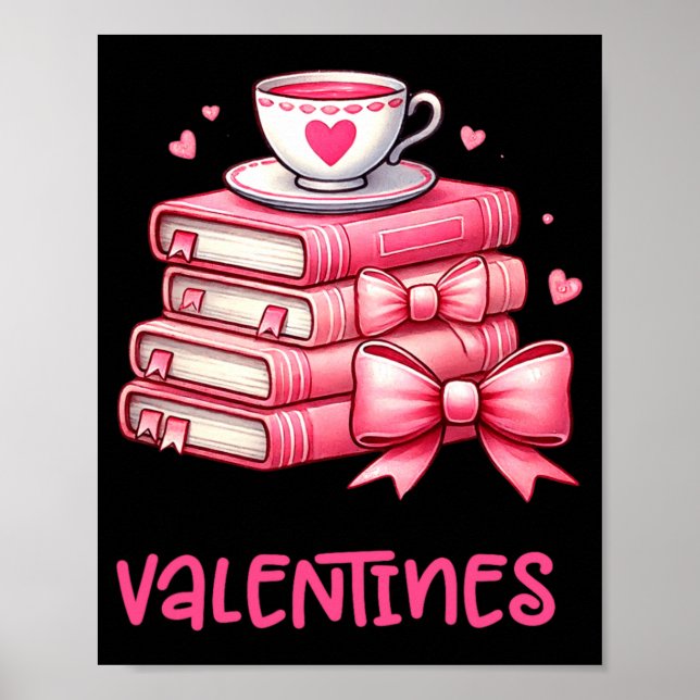 All Booked For Valentines Book Reading Bookworm Ne Poster (Front)