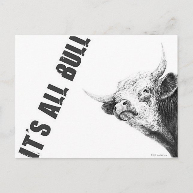 ALL BULL POSTCARD (Front)