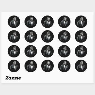 All Business Bigfoot - Funny Stylish Sasquatch Classic Round Sticker