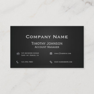 All Business Black Business Card