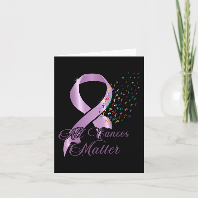 All Cancer Awareness All Ribbon World Cancer Aware Card (Front)