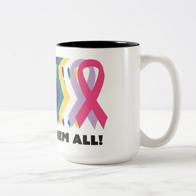 All Cancer Awareness Two-Tone Coffee Mug (Right)