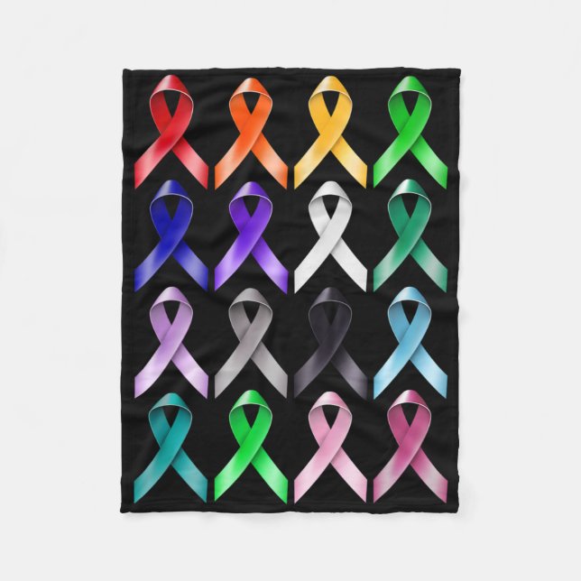 All Cancer Awareness World Cancer Day  Fleece Blanket (Front)