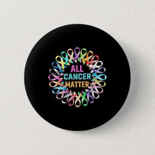 All Cancer Colourful Ribbons Cancer Awareness 6 Cm Round Badge