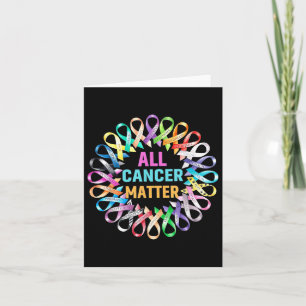 All Cancer Colourful Ribbons Cancer Awareness Card