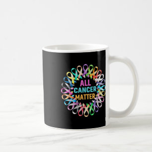 All Cancer Colourful Ribbons Cancer Awareness  Coffee Mug