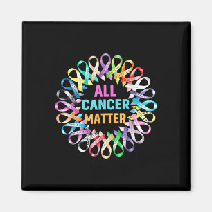 All Cancer Colourful Ribbons Cancer Awareness Magnet