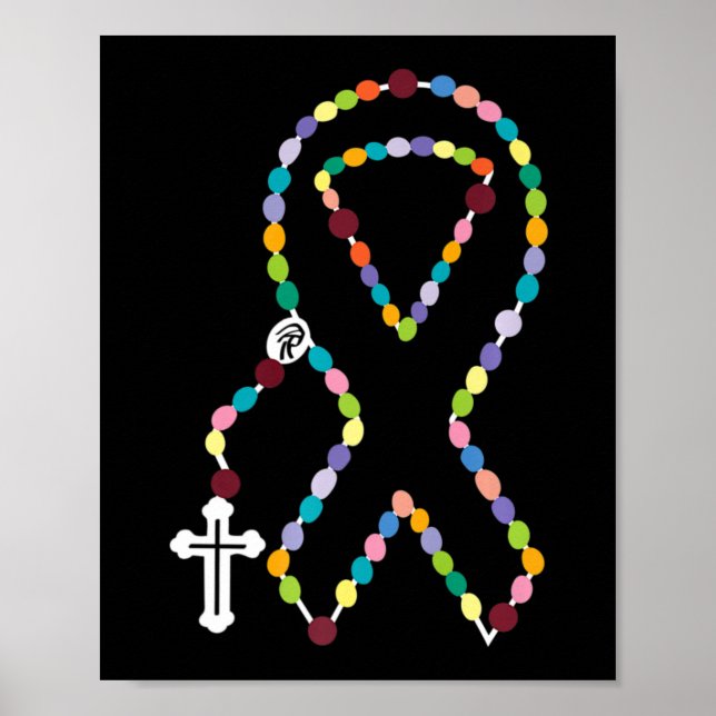 All Cancer Matters Awareness Cross All Ribbons  Poster (Front)