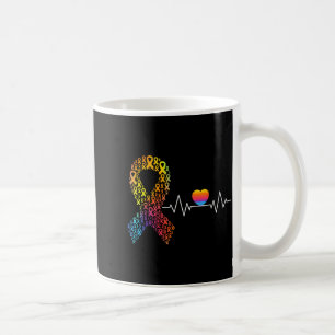 All Cancer Matters Awareness Day Heartbeat Ribbon Coffee Mug