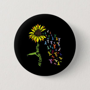 All Cancer Matters Awareness Day Ribbon 6 Cm Round Badge