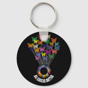 All Cancer Matters Awareness Day Ribbon Support  Key Ring