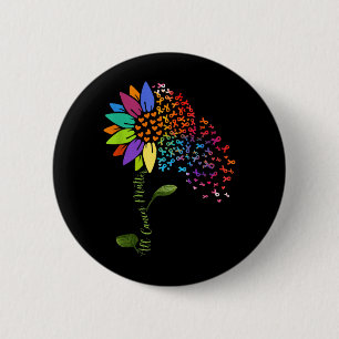 All Cancer Matters Awareness Day Sunflower Ribbon 6 Cm Round Badge