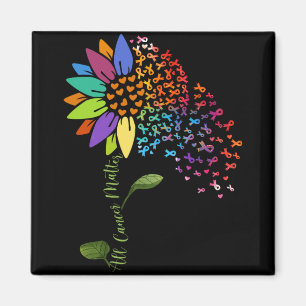 All Cancer Matters Awareness Day Sunflower Ribbon  Magnet