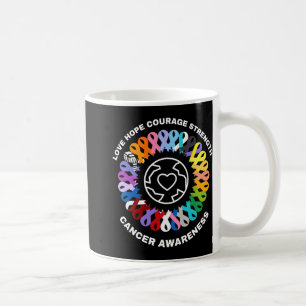 All Cancer Matters Awareness Every Colour Ribbons  Coffee Mug