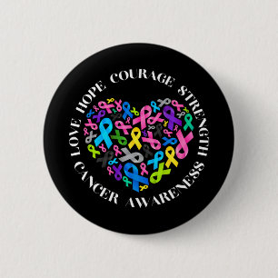 All Cancer Matters Awareness Fight All Cancer Ribb 6 Cm Round Badge