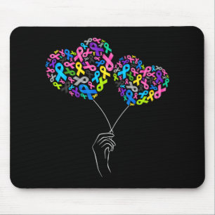 All Cancer Matters Awareness Fight All Cancer Ribb Mouse Pad
