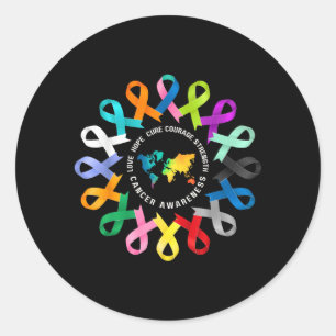 All Cancer Matters Awareness Fight Cancer Ribbon Classic Round Sticker