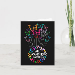 All Cancer Problem Butterflies Ribbons World Cance Card