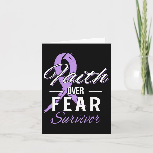 All Cancer Survivor Faith Over Fear Christian Gift Card (Front)