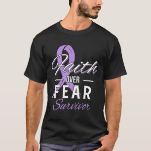 All Cancer Survivor Faith Over Fear Christian Gift T-Shirt